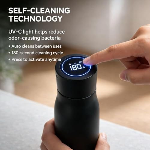 Smart self cleaning water bottle with UV-C — photo 3