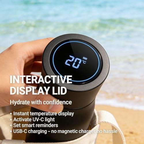 Smart self cleaning water bottle with UV-C — photo 4