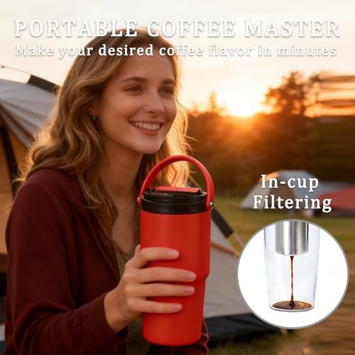 Orange Electric Portable Coffee Maker Mug — photo 4