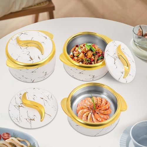 White and gold thermal food container set — photo 4