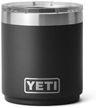 Black 10 oz ceramic lined lowball