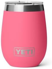Tropical pink 10 oz ceramic wine tumbler