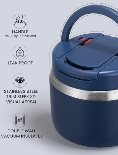Navy blue soup thermo with buckle lid — photo 4