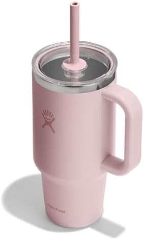 Trillium Pink Tumbler with Clear Lid