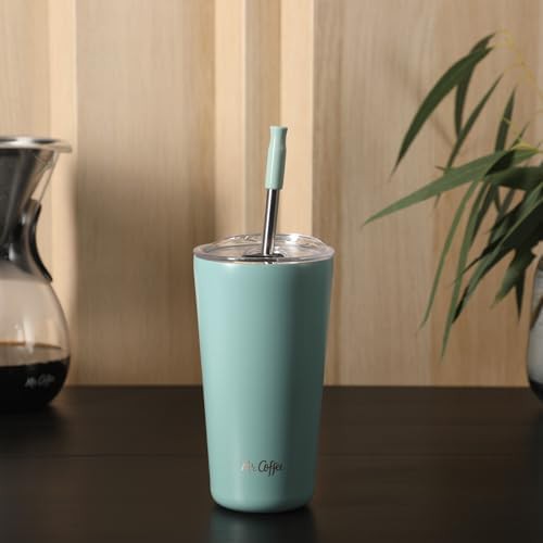 Java Quest teal tumbler with straw — photo 3