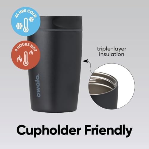 Owala SmoothSip insulated travel coffee cup 12 oz dark — photo 4