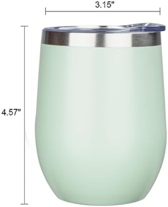Light green insulated wine tumbler 12 oz — photo 3