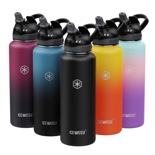 40 oz Pop-Up Straw Leak-Proof Lock Lid Insulated Water Bottle